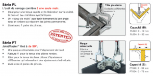 pince angulaire jointmaster pl et pt