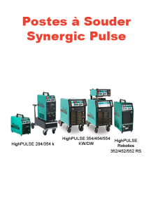 postes à souder synergic pulse page présentation