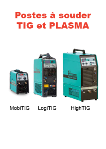 postes à souder tig et plasma page présentation
