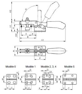dessin technique sauterelle horizontale amf 6830