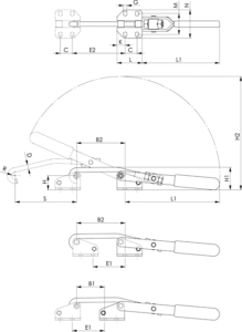 dessin technique sauterelle à crochet amf 6847