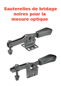 sauterelles de bridage noires pour la mesure optique amf