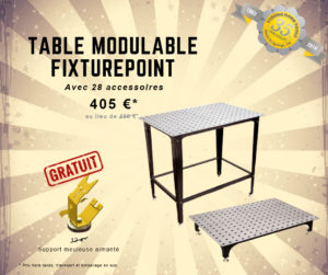 promotion table modulable fixturepoint