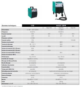 données technique découpeur plasma merkle