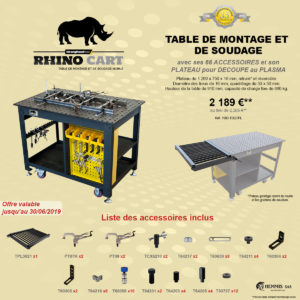 promotion table Rhino Cart 1903