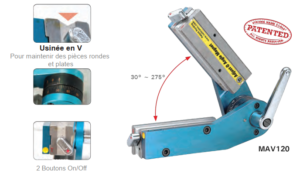 Equerre magnétique multi-angle MAV120
