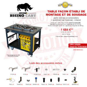 promotion établi mobile Rhino Cart strong hand tools