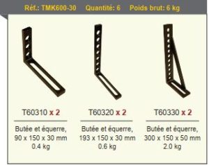 set accessoires rhino cart TMK600-30
