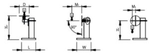 dessin technique positionneur avec trou centrale sps 50s hc automa