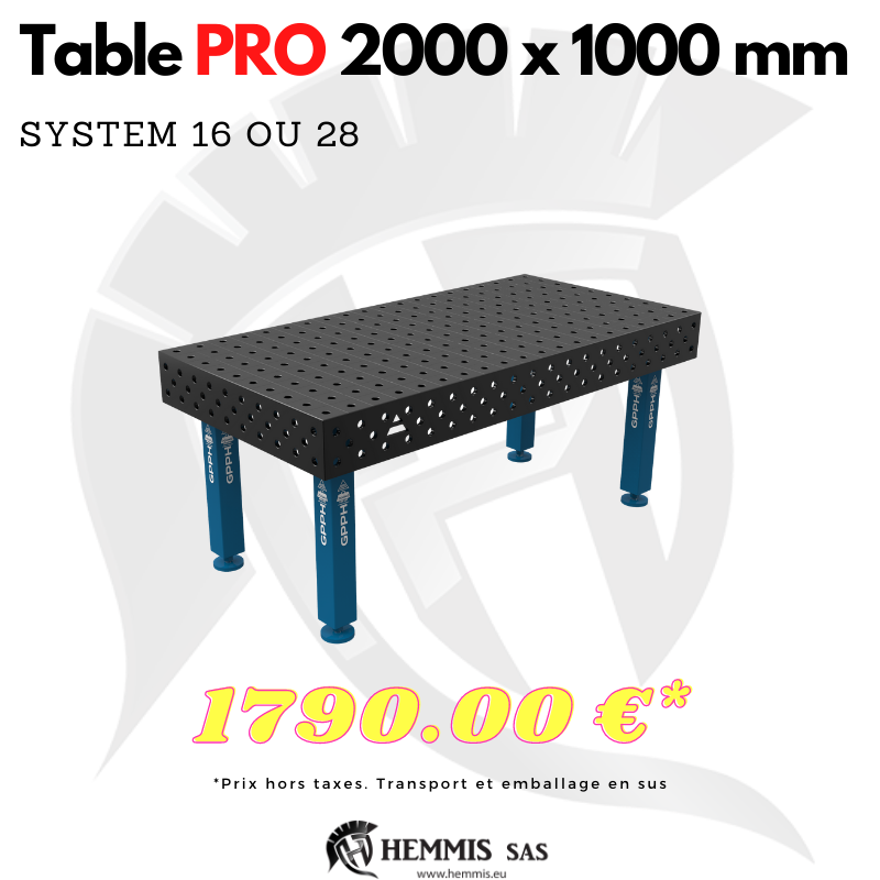 Table PRO 2000 x 1000 mm