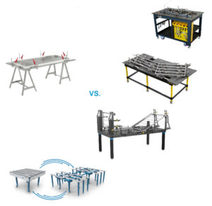 table trétau versus table de soudage