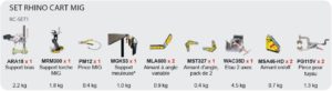 set d'accessoires mig rhino cart rc-set1