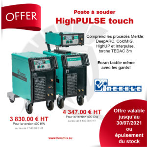 Offre spéciale poste à souder HighPULSE touch Merkle