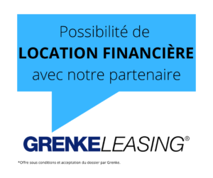 Possibilité de LOCATION FINANCIÈRE avec notre partenaire