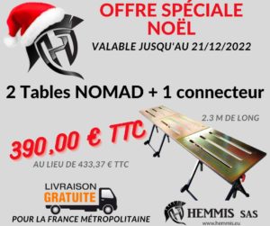Offre Noël 2022 - 2 établi pliants+connecteur