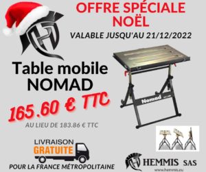 Offre Noël 2022 établi pliant