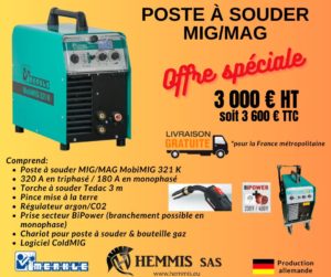 Offre spéciale Poste à souder MIG MAG