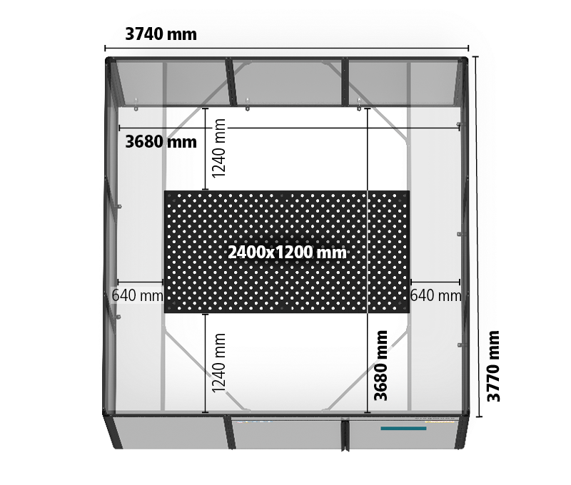 Cellule de soudure laser 3680x3680 mm