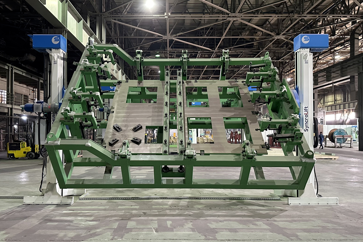 positionneur à colonnes syncrolift plateforme